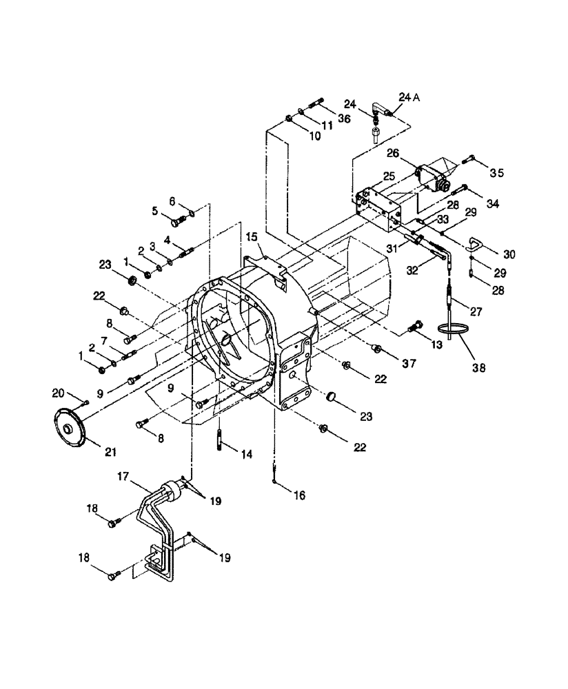 Схема запчастей Case IH FARMALL 60 - (03.02) - CLUTCH CASE - EHSS (03) - TRANSMISSION