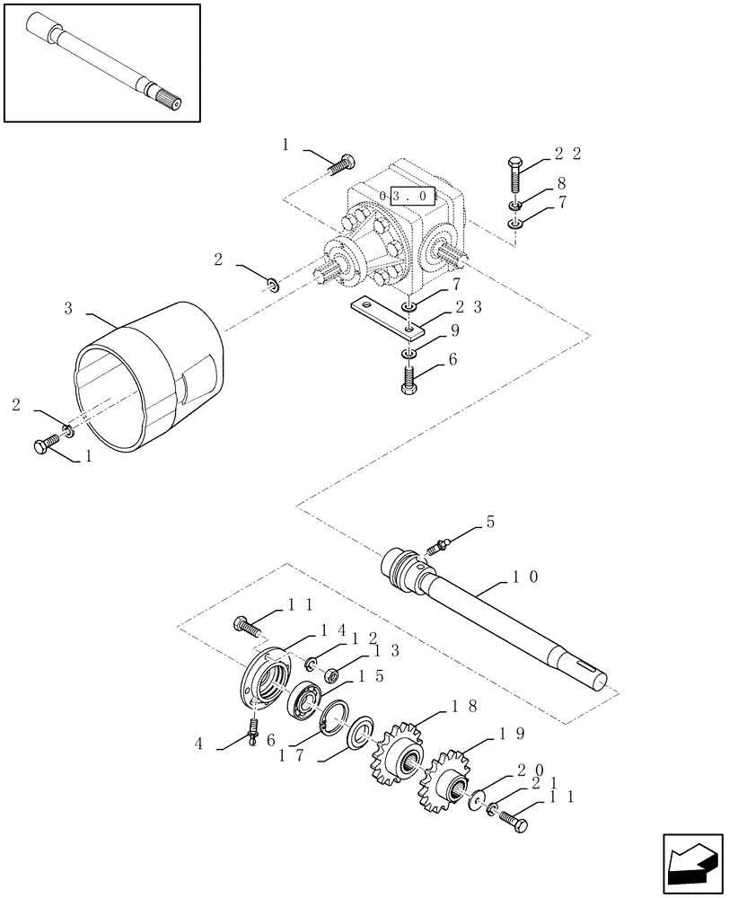 Схема запчастей Case IH RBX341 - (14.01[01]) - MAIN DRIVE (14) - BALE CHAMBER