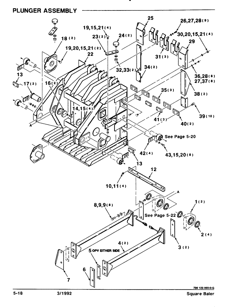 Схема запчастей Case IH 8570 - (5-18) - PLUNGER ASSEMBLY (13) - FEEDER