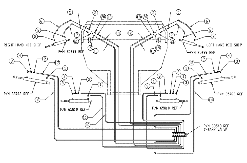 Схема запчастей Case IH 437 - (07-018) - BOOM HYD GROUP Hydraulic Components