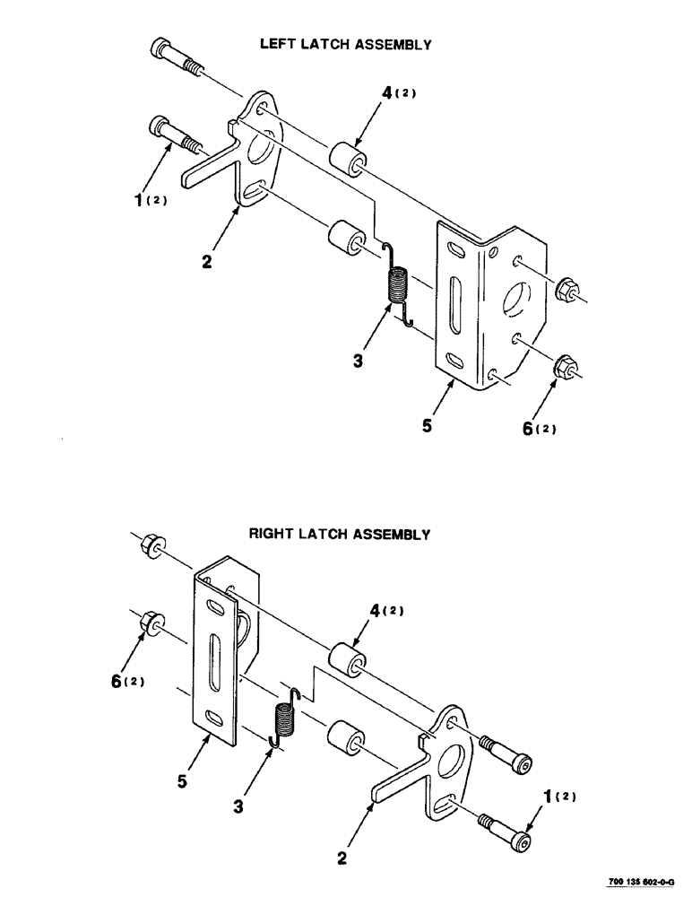 Схема запчастей Case IH 8435 - (7-16) - SHIELD LATCH ASSEMBLIES, LEFT AND RIGHT (12) - MAIN FRAME