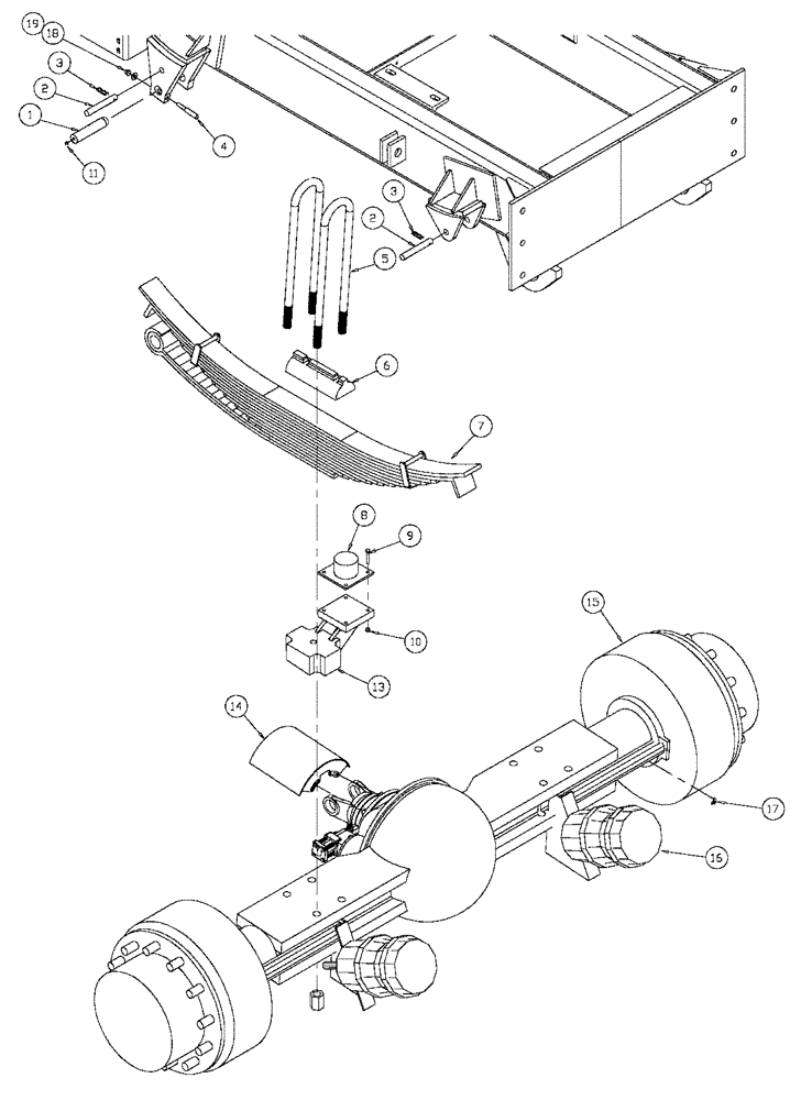 Схема запчастей Case IH 4330 - (04-006) - REAR AXLE ASSEMBLY Frame & Suspension