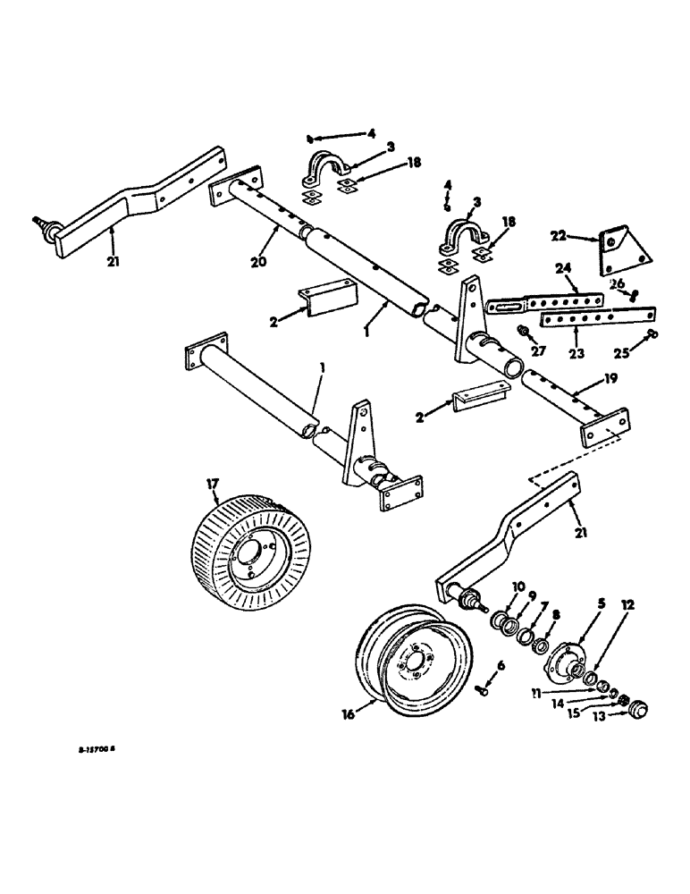 Схема запчастей Case IH 311 - (Q-07) - AXLE, WHEELS AND RELATED PARTS 