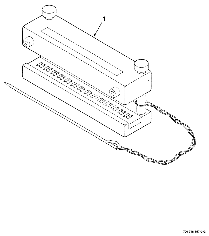 Схема запчастей Case IH RS561A - (9-020) - 7" BELT CLAMPING TOOL,  TITAN 05,  700716757 COMPLETE Decals & Attachments