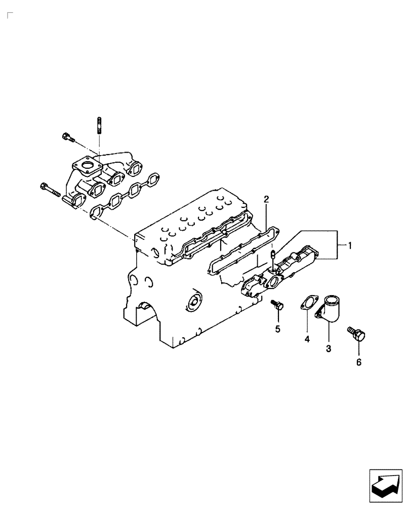 Схема запчастей Case IH FARMALL 35B - (10.254.01) - INLET & OUTLET MANIFOLD (10) - ENGINE