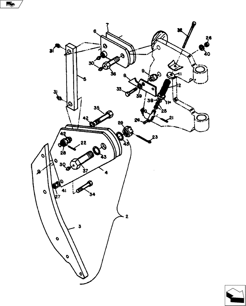 Схема запчастей Case IH 58C SERIES - (75.200.01) - SPRING TRIP SHANK ASSEMBLY (75) - SOIL PREPARATION