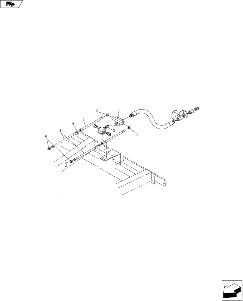 Схема запчастей Case IH 3300 - (35.100.03) - 1 1/4" GROMO III TO TRACTOR (35) - HYDRAULIC SYSTEMS