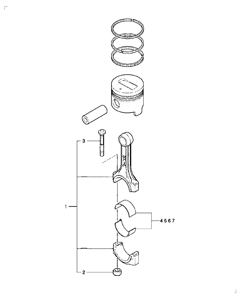 Схема запчастей Case IH FARMALL 35B - (10.105.03) - CONNECTION ROD (10) - ENGINE