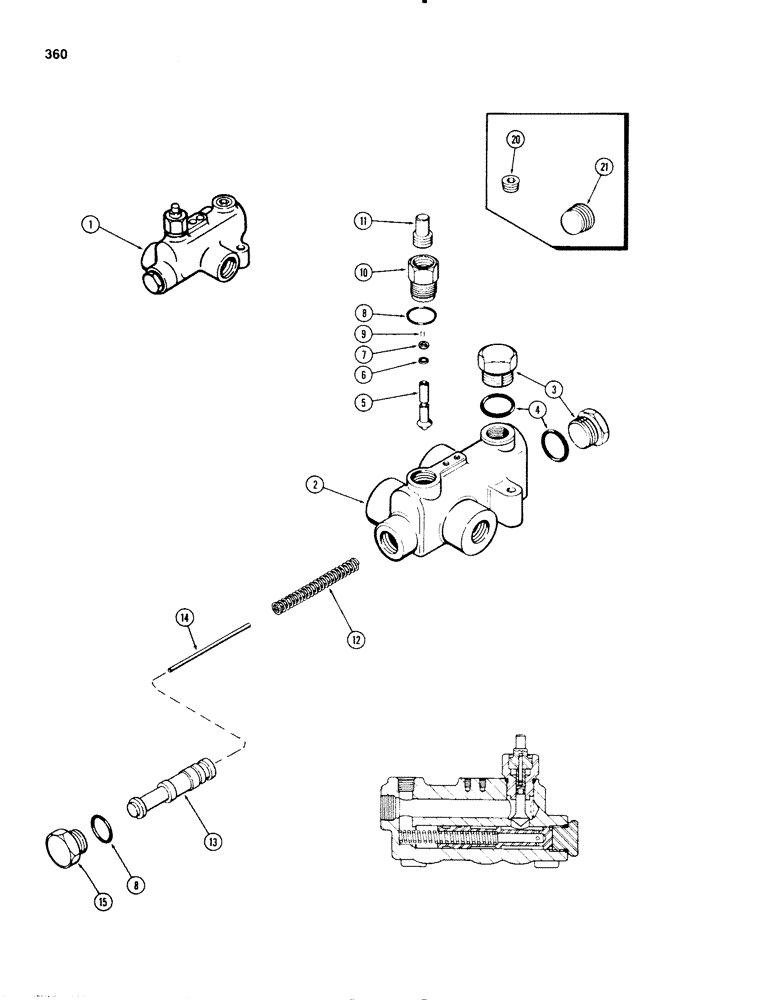 Схема запчастей Case IH 1270 - (360) - A66500 DIVIDER VALVE ASSEMBLY (08) - HYDRAULICS