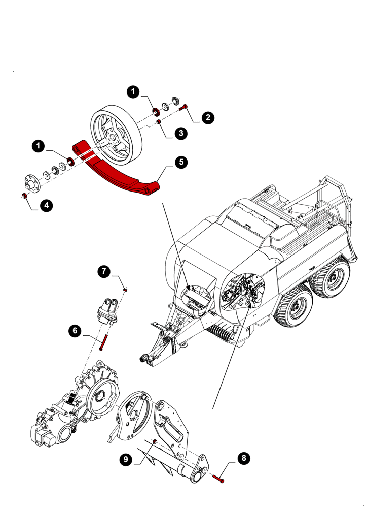 Схема запчастей Case IH LB433R - (00.00LB022[01]) - MAINTENANCE PARTS, FLYWHEEL & SHEAR BOLTS (00) - GENERAL