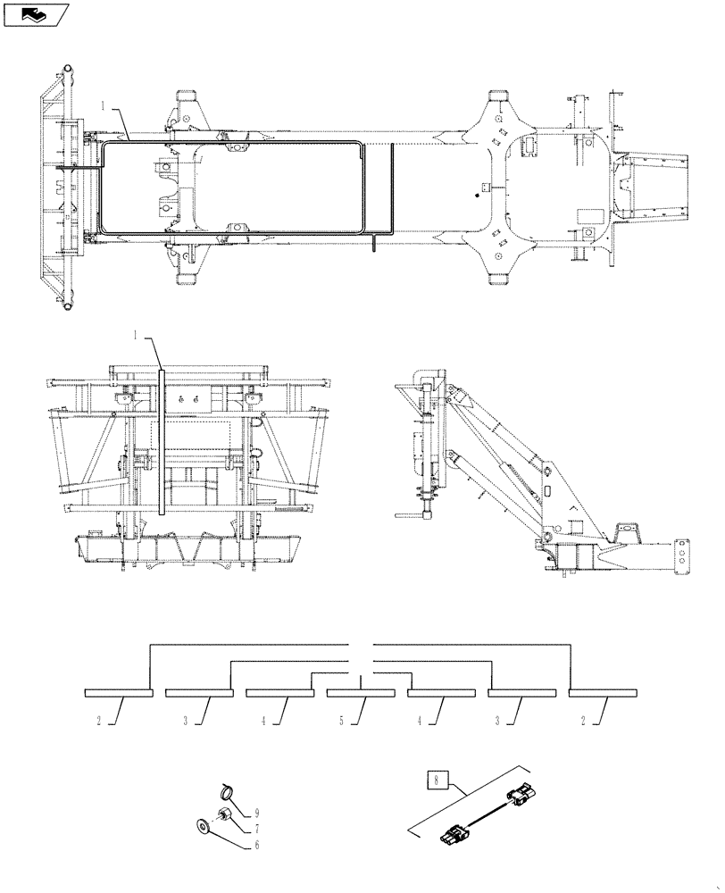 Схема запчастей Case IH 3330 - (55.440.37) - HARNESS GROUP, 7 SECTION, 120’ (55) - ELECTRICAL SYSTEMS