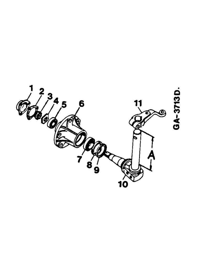 Схема запчастей Case IH 644 - (3H05) - STEERING KNUCKLE Suspension