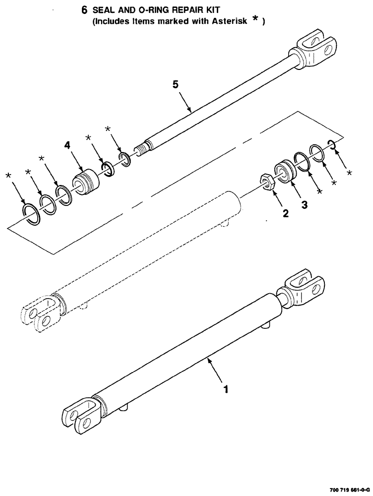 Схема запчастей Case IH RS561 - (08-026) - HYDR. CYL. ASSY. (LOWER BALE TENSION) (2 IN. BORE X 16 IN. STROKE) (S.N. CFH0156001 THR CFH0156399) (07) - HYDRAULICS