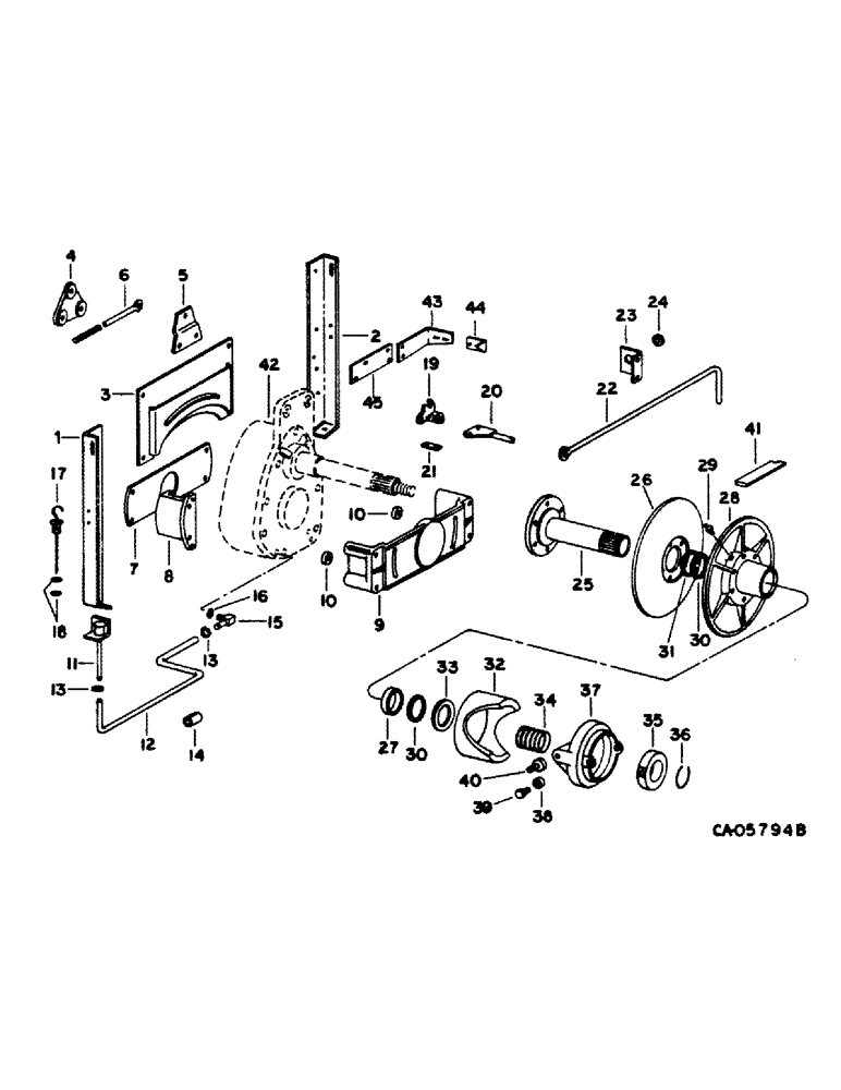 Схема запчастей Case IH 1420 - (21-05) - THRESHING ROTOR AND CONCAVES, ROTOR DRIVE (14) - THRESHING