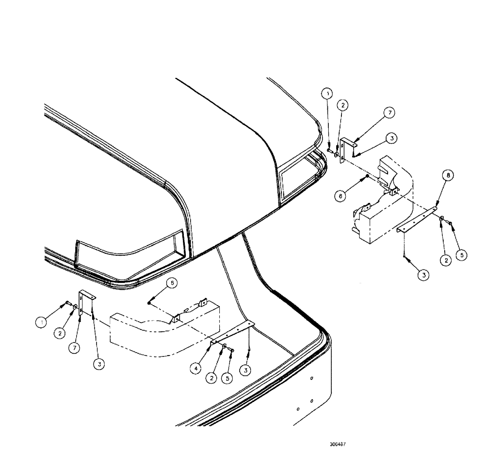 Схема запчастей Case IH SPX3185 - (04-012) - SUSPENSION & FRAME - HEADLIGHT MOUNT GROUP Suspension & Frame