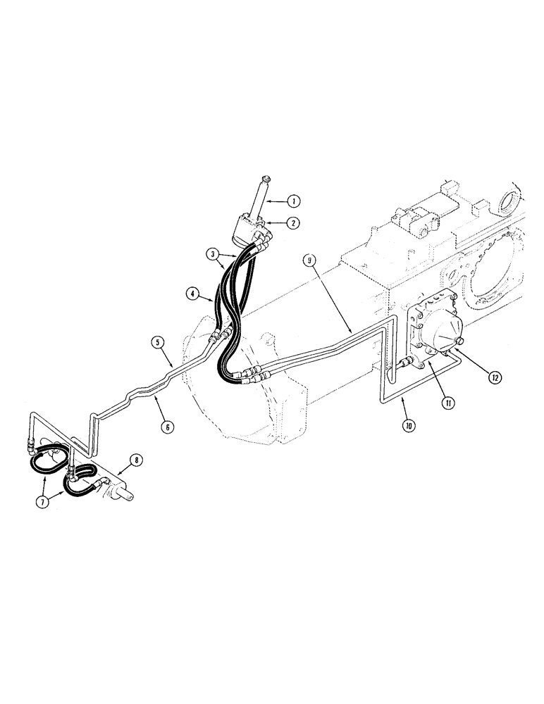 Схема запчастей Case IH 995 - (1-18) - PICTORIAL INDEX, POWER STEERING SYSTEM, TWO WHEEL DRIVE TRACTOR WITH CAB, W/O TWO SPEED POWER SHIFT (00) - PICTORIAL INDEX