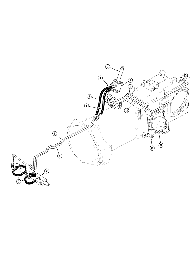 Схема запчастей Case IH 995 - (1-16) - PICTORIAL INDEX, POWER STEERING SYSTEM, TWO WHEEL DRIVE TRACTOR W/O CAB, W/O TWO SPEED POWER SHIFT (00) - PICTORIAL INDEX