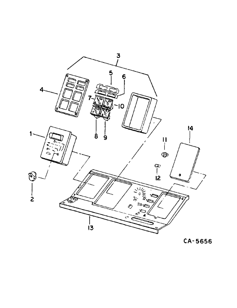 Схема запчастей Case IH 1470 - (11-01) - INSTRUMENTS, INSTRUMENTS AND GAUGES, SERIAL NO. 10000 AND BELOW Instruments