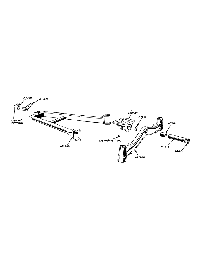 Схема запчастей Case IH 940 - (2-092) - FRONT AXLE AND RADIUS ROD (06) - POWER TRAIN