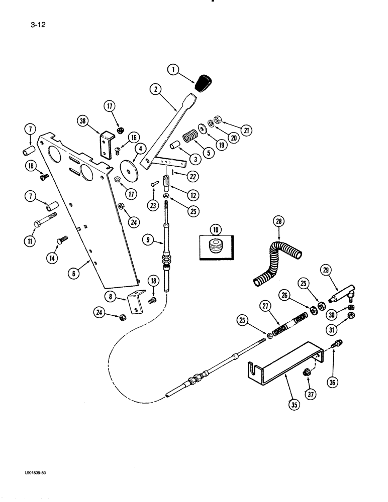 Схема запчастей Case IH 1620 - (3-12) - THROTTLE CONTROLS (02) - FUEL SYSTEM