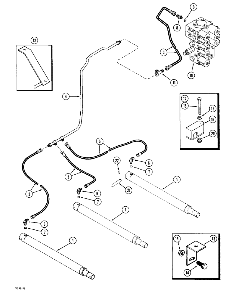 Схема запчастей Case IH 1660 - (8-26) - HEADER LIFT CYLINDER SYSTEM, WITH THIRD LIFT CYLINDER (07) - HYDRAULICS