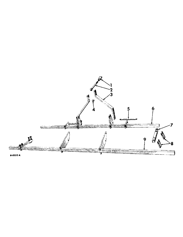 Схема запчастей Case IH 667 - (AF-05) - REAR SECTION TOOL BARS, 3 PT. HITCH 