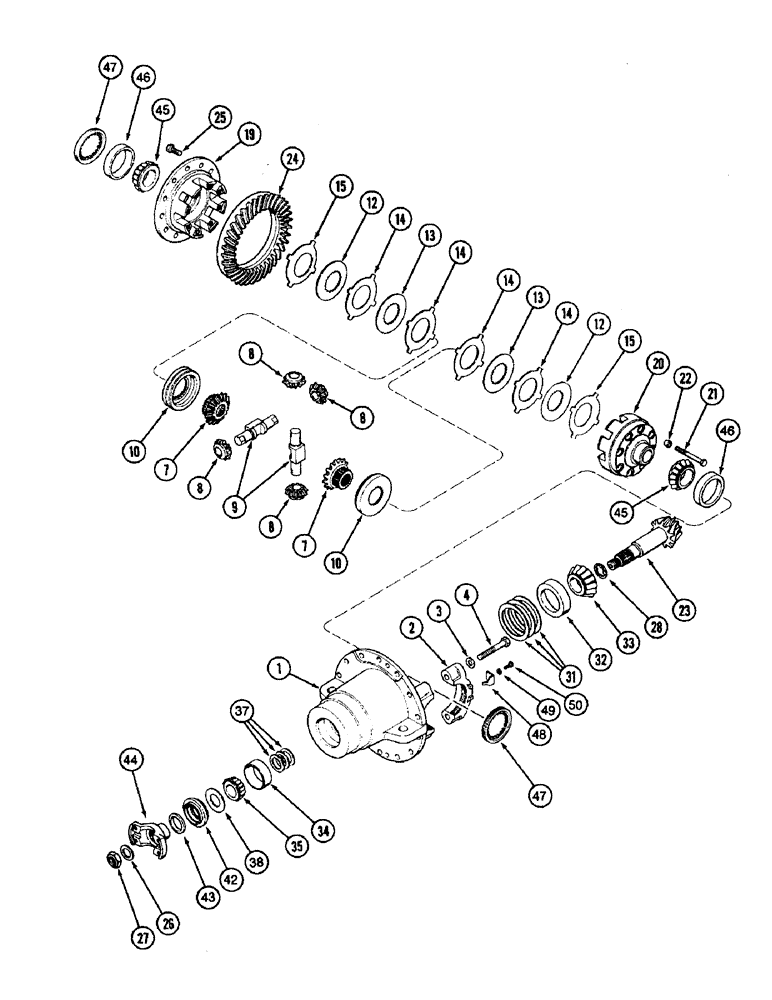 Схема запчастей Case IH 8910 - (5-032) - CARRIER AND DIFFERENTIAL, MFD TRACTOR (05) - STEERING