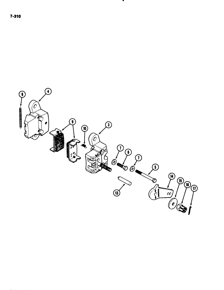 Схема запчастей Case IH 2294 - (7-310) - CALIPER DISC BRAKE ASSEMBLY, MFD TRACTORS, IF EQUIPPED (07) - BRAKES