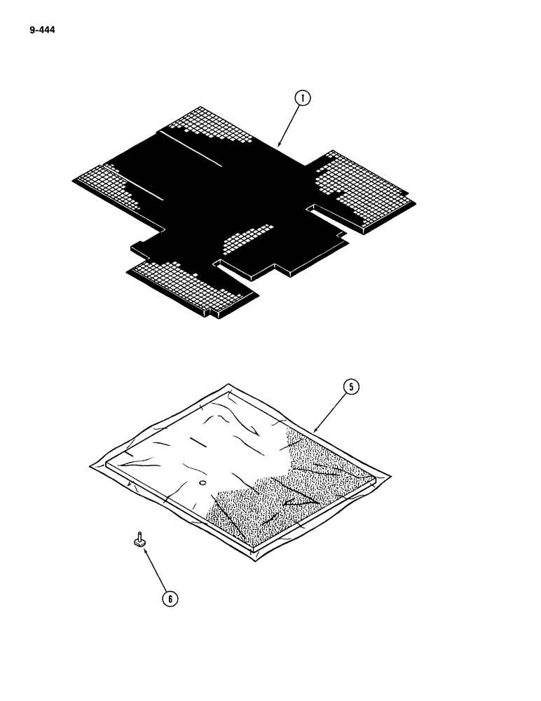 Схема запчастей Case IH 2094 - (9-444) - CAB, FLOOR MATS (09) - CHASSIS/ATTACHMENTS