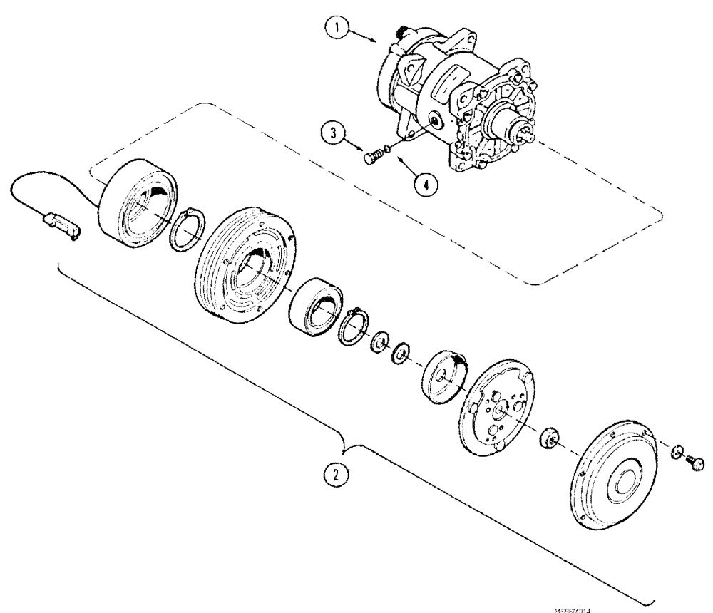 Схема запчастей Case IH 3150 - (03-006) - COMPRESSOR ASSEMBLY (01) - ENGINE