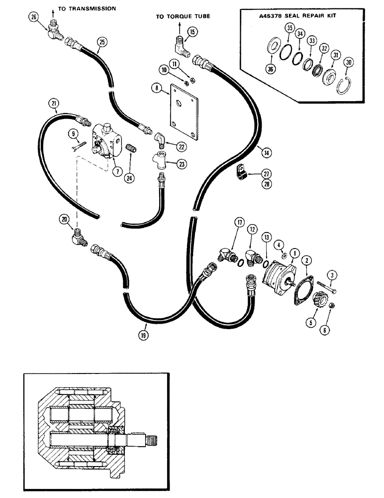 Схема запчастей Case IH 2470 - (217A) - A77253 AUXILIARY HYDRAULIC KIT, 6 GPM (08) - HYDRAULICS