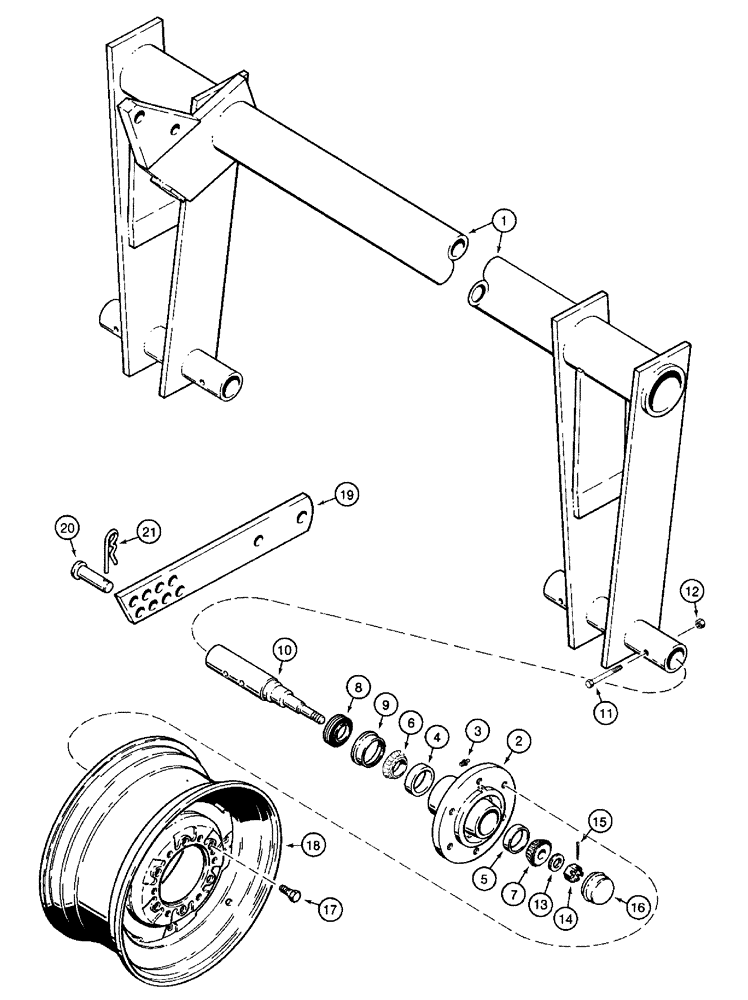 Схема запчастей Case IH 770 - (09-03) - TRANSPORT LIFT AXLE, DISK HARROW CODED A, B AND C (09) - CHASSIS/ATTACHMENTS