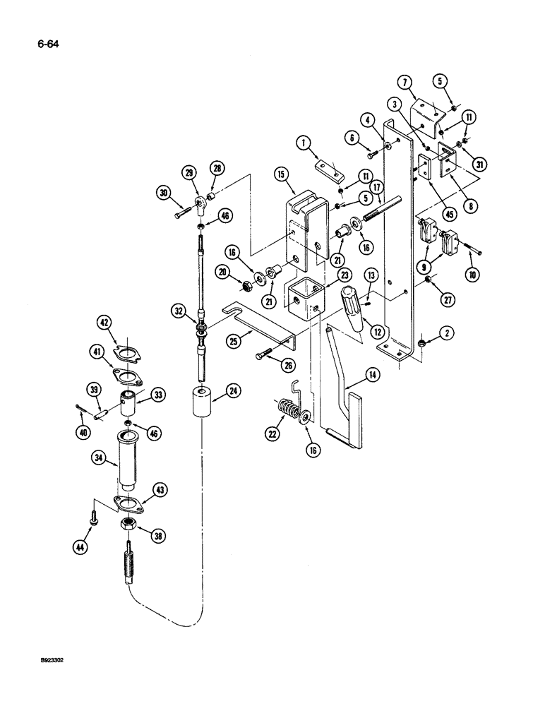 Схема запчастей Case IH 9240 - (6-064) - POWER TAKEOFF CONTROLS (06) - POWER TRAIN