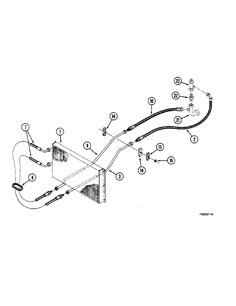 Схема запчастей Case IH STEIGER - (8-06) - HYDRAULIC SYSTEM, OIL COOLER LINES (08) - HYDRAULICS