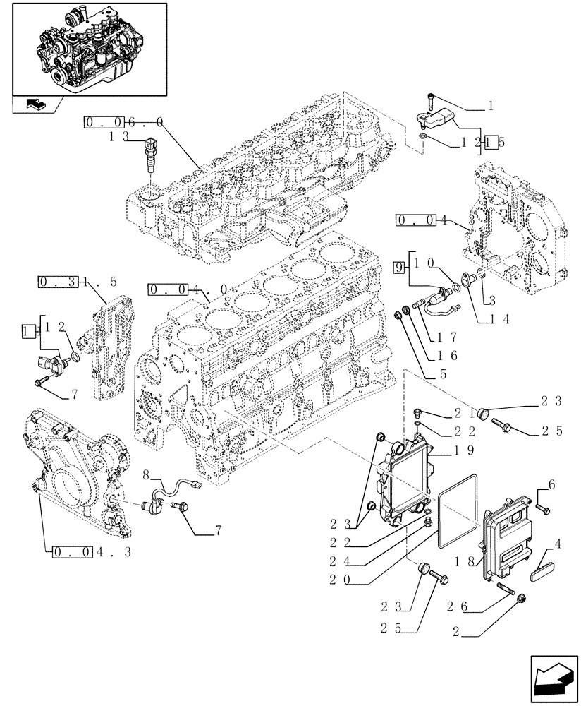 Схема запчастей Case IH F4HE9687M J100 - (0.17.0) - ELECTRONIC INJECTION (2854592) 