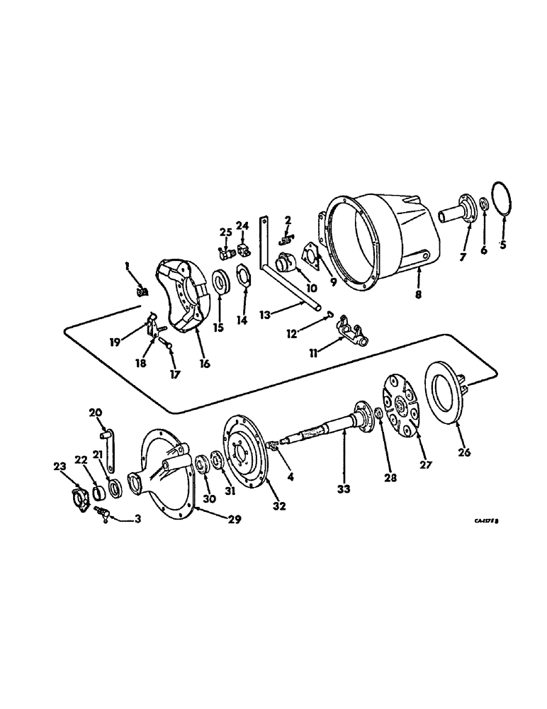 Схема запчастей Case IH 715 - (07-10) - DRIVE TRAIN, CLUTCH AND CLUTCH HOUSING Drive Train