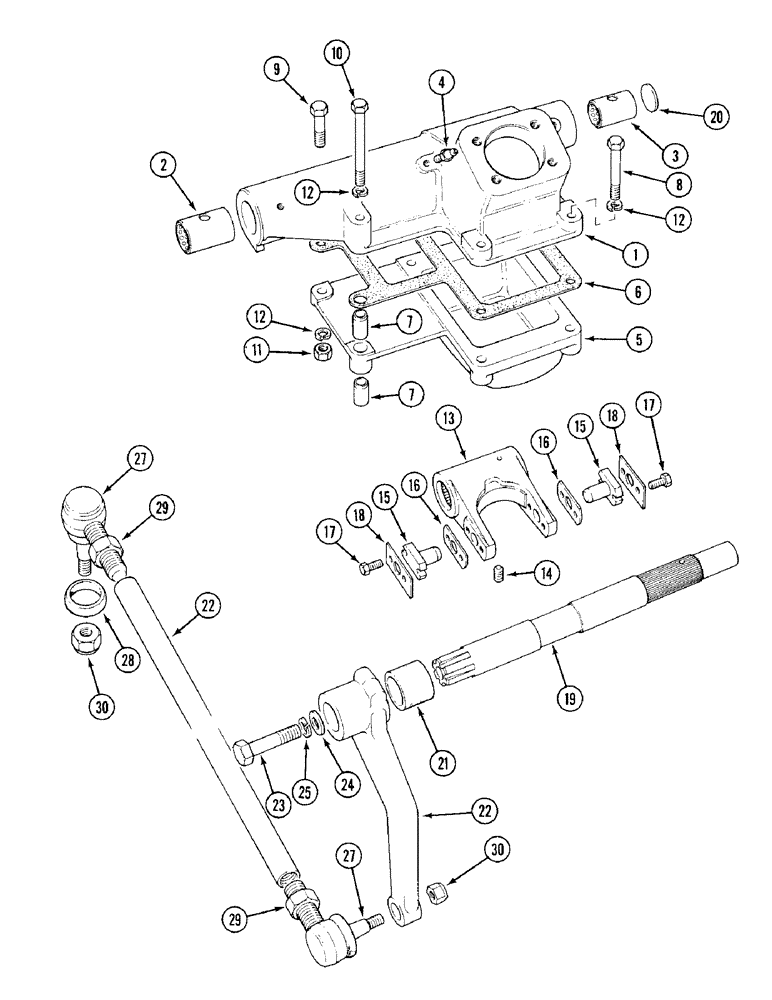 Схема запчастей Case IH 1394 - (5-106) - STEERING BOX, MANUAL STEERING, NOT NORTH AMERICA (05) - STEERING