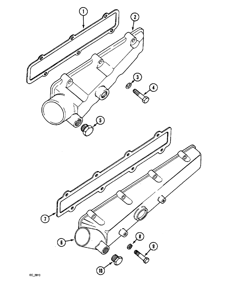 Схема запчастей Case IH 3230 - (2-028) - INTAKE MANIFOLD (02) - ENGINE