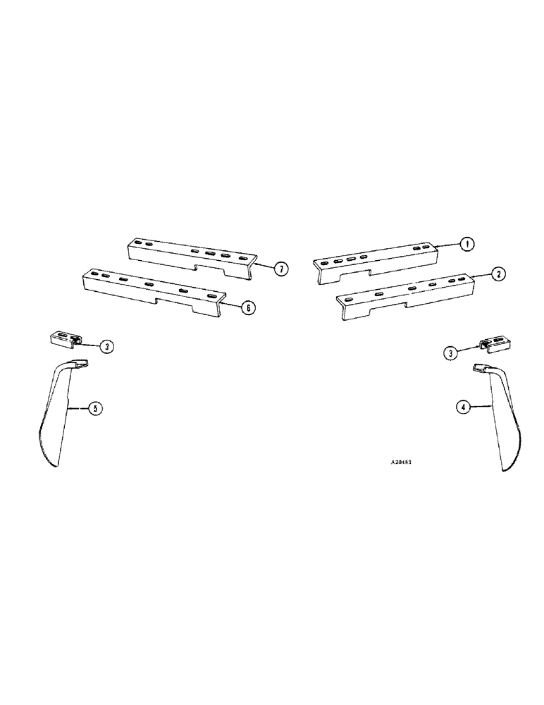 Схема запчастей Case IH B-SERIES - (86) - SCRAPERS, STANDARD, FURROW FILLER, 7-1/4 INCH, 9-5/16 INCH 