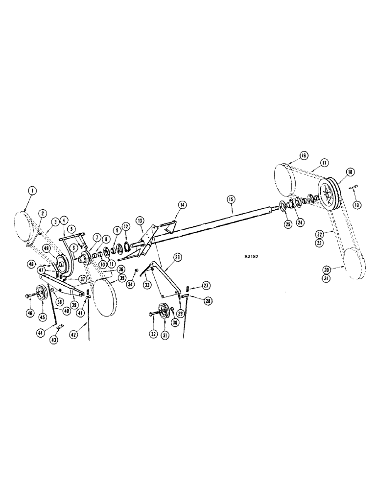 Схема запчастей Case IH 400 - (106) - MAIN COMBINE DRIVE JACKSHAFT (14) - MAIN GEARBOX & DRIVE