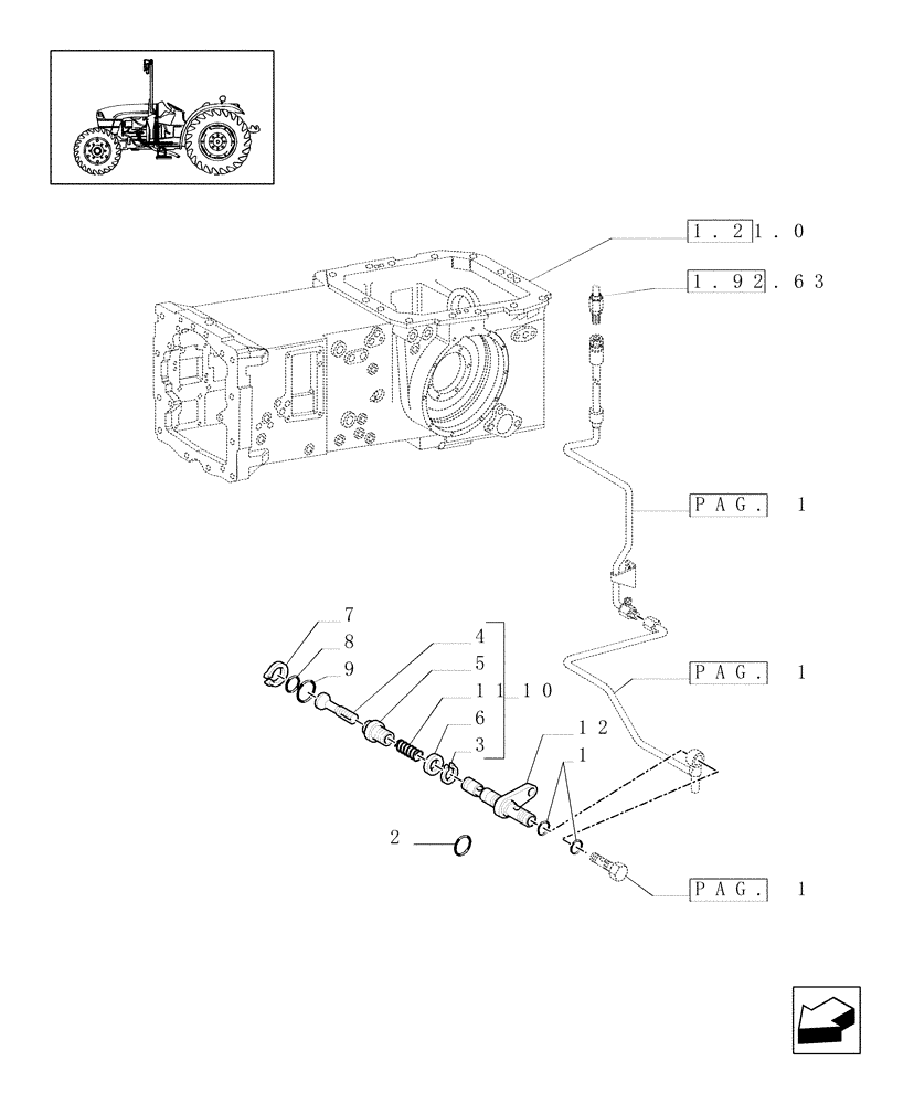 Схема запчастей Case IH JX1070C - (1.28.8[02]) - GEAR LUBRICATION SYSTEM - C5723 (03) - TRANSMISSION