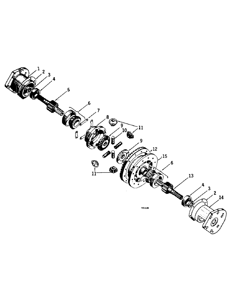 Схема запчастей Case IH 384 - (07-08) - DRIVE TRAIN, DIFFERENTIAL (04) - Drive Train