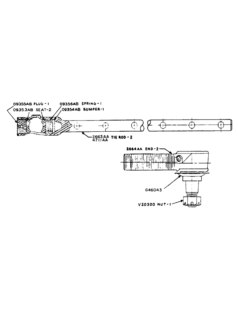 Схема запчастей Case IH SO-SERIES - (086) - TIE RODS AND TIE ROD ENDS, FRONT WHEEL FOR PNEUMATIC FARM TIRES AND ADJUSTABLE FRONT AXLE SC TRACTOR (06) - POWER TRAIN