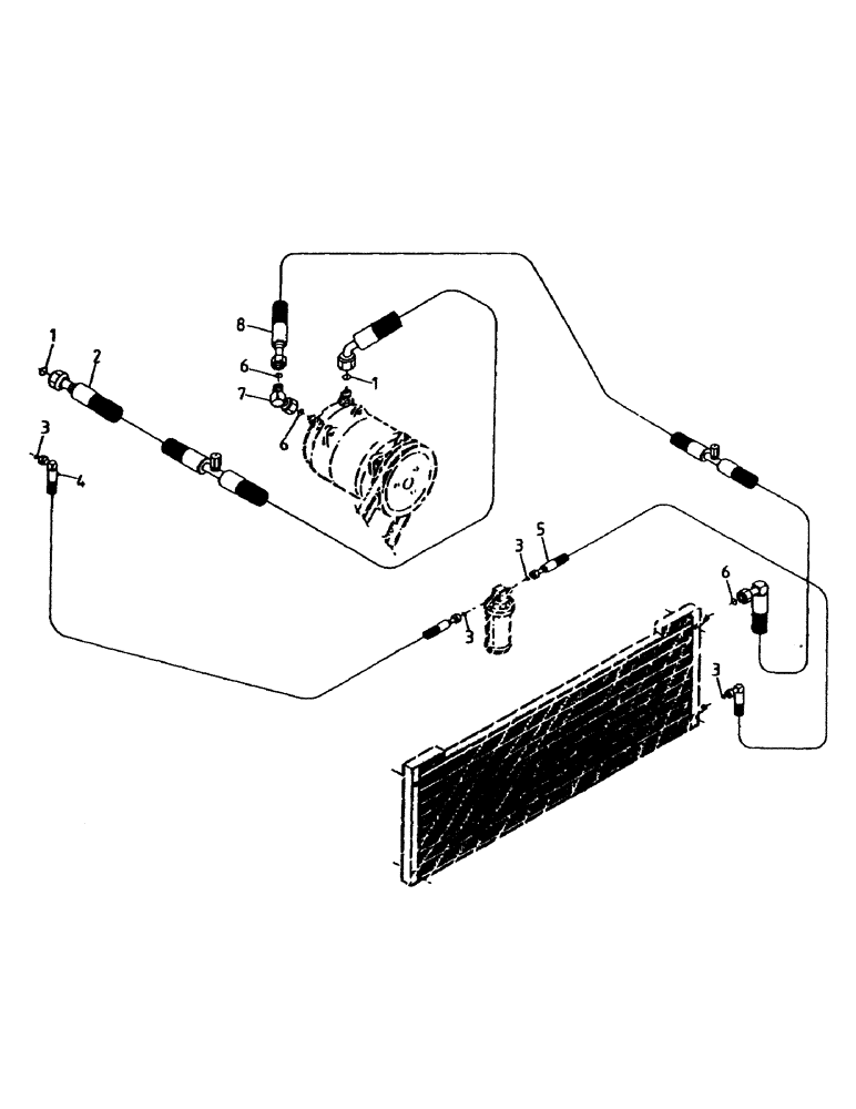 Схема запчастей Case IH AUSTOFT - (A05-04) - HYDRAULIC CIRCUIT, AIR CONDITIONER Mainframe & Functioning Components