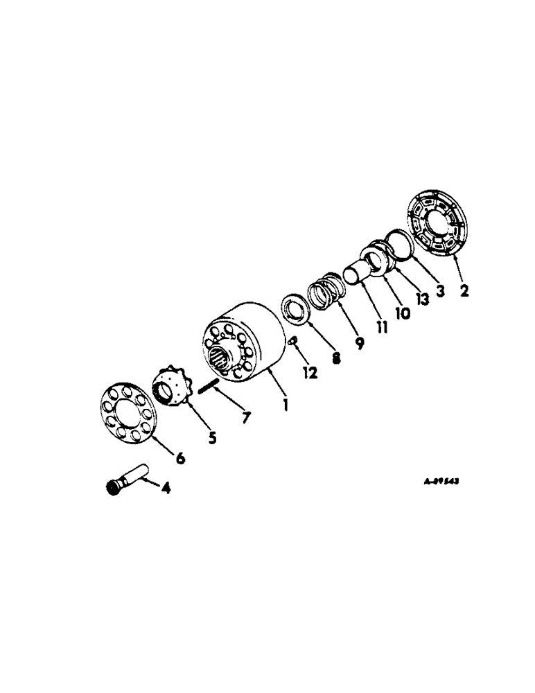 Схема запчастей Case IH 2400 - (07-12) - DRIVE TRAIN, MOTOR CYLINDER BLOCK (04) - Drive Train