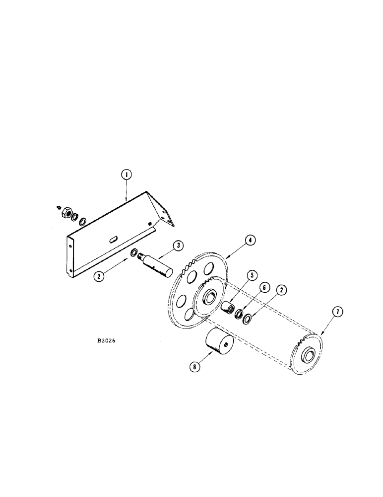 Схема запчастей Case IH 200 - (58[A]) - DRAPER DRIVE JACKSHAFT AND SPROCKET 