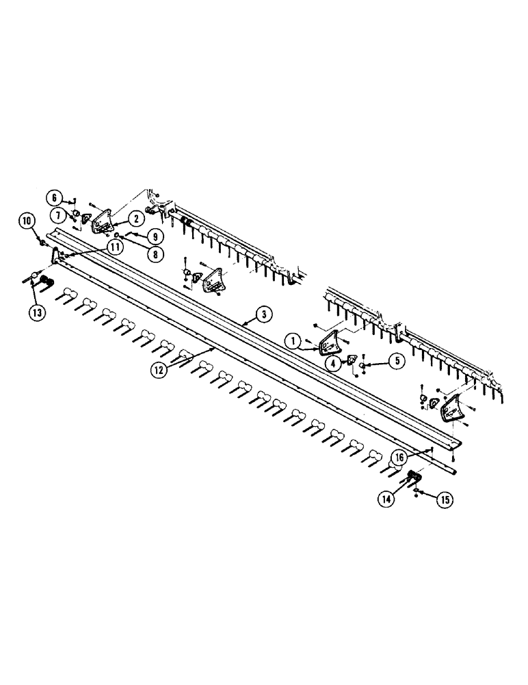 Схема запчастей Case IH 1075 - (058[A]) - EXTRA REEL BAT, 14 FT. (58) - ATTACHMENTS/HEADERS