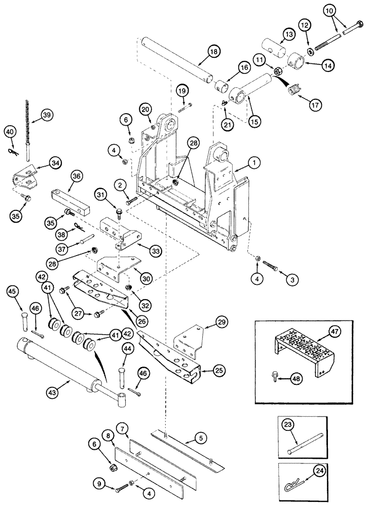 Схема запчастей Case IH 2555 - (09A-33) - DRUM SUPPORT ASSY (13) - PICKING SYSTEM