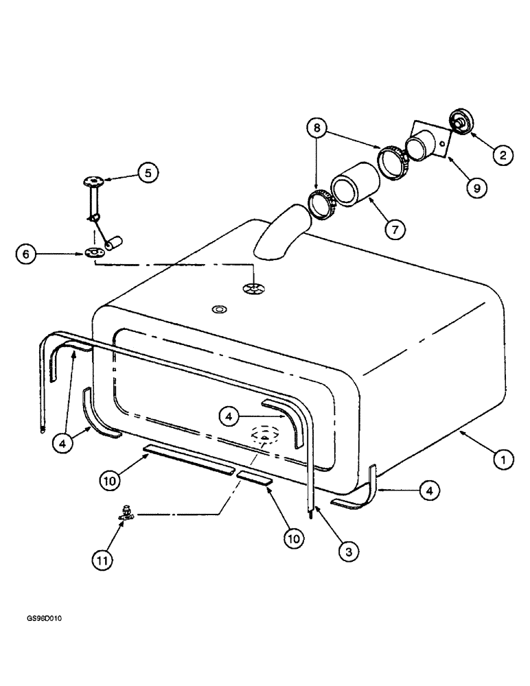 Схема запчастей Case IH 1400 - (3-02) - FUEL TANK AND CONNECTIONS (02) - FUEL SYSTEM