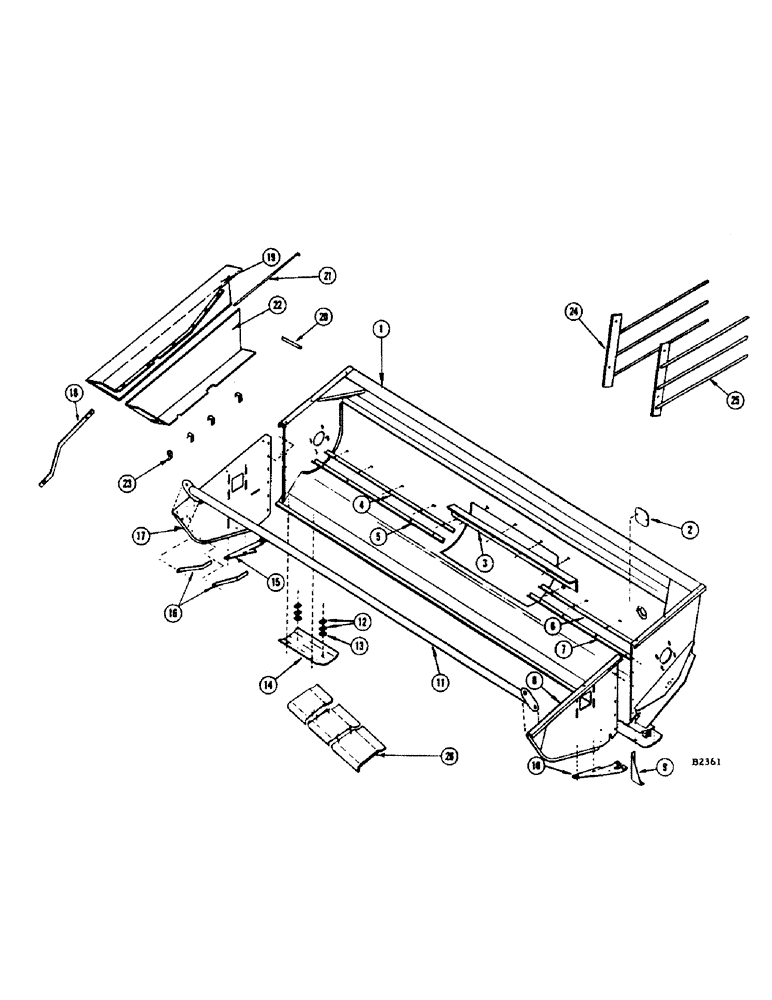 Схема запчастей Case IH 1150 - (052) - HEADER PLATFORM AND DIVIDERS, 8266001 AND AFTER (58) - ATTACHMENTS/HEADERS